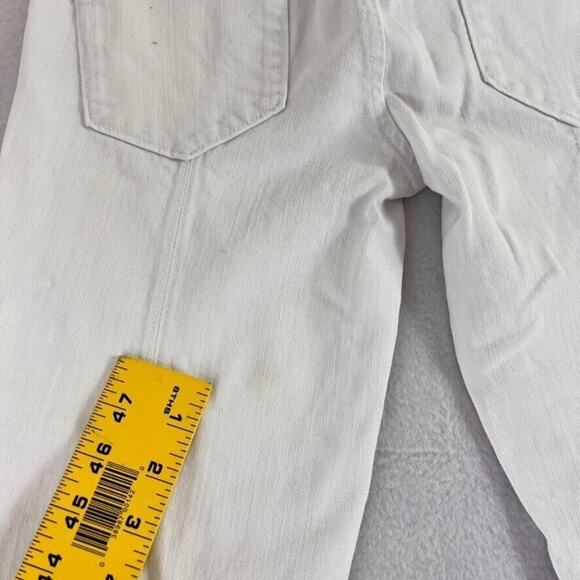 Tory Burch Jeans Womens 26 White Denim Super Skinny Back Hem Zip * Flaw - Picture 11 of 12